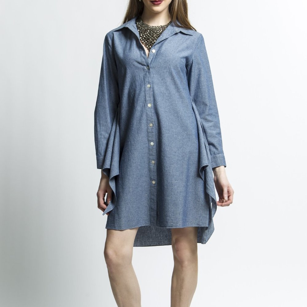Indigo Transformable Shirt Dress